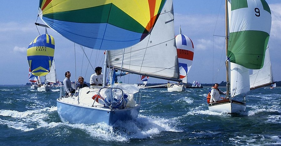 Yachts racing at Cowes Week